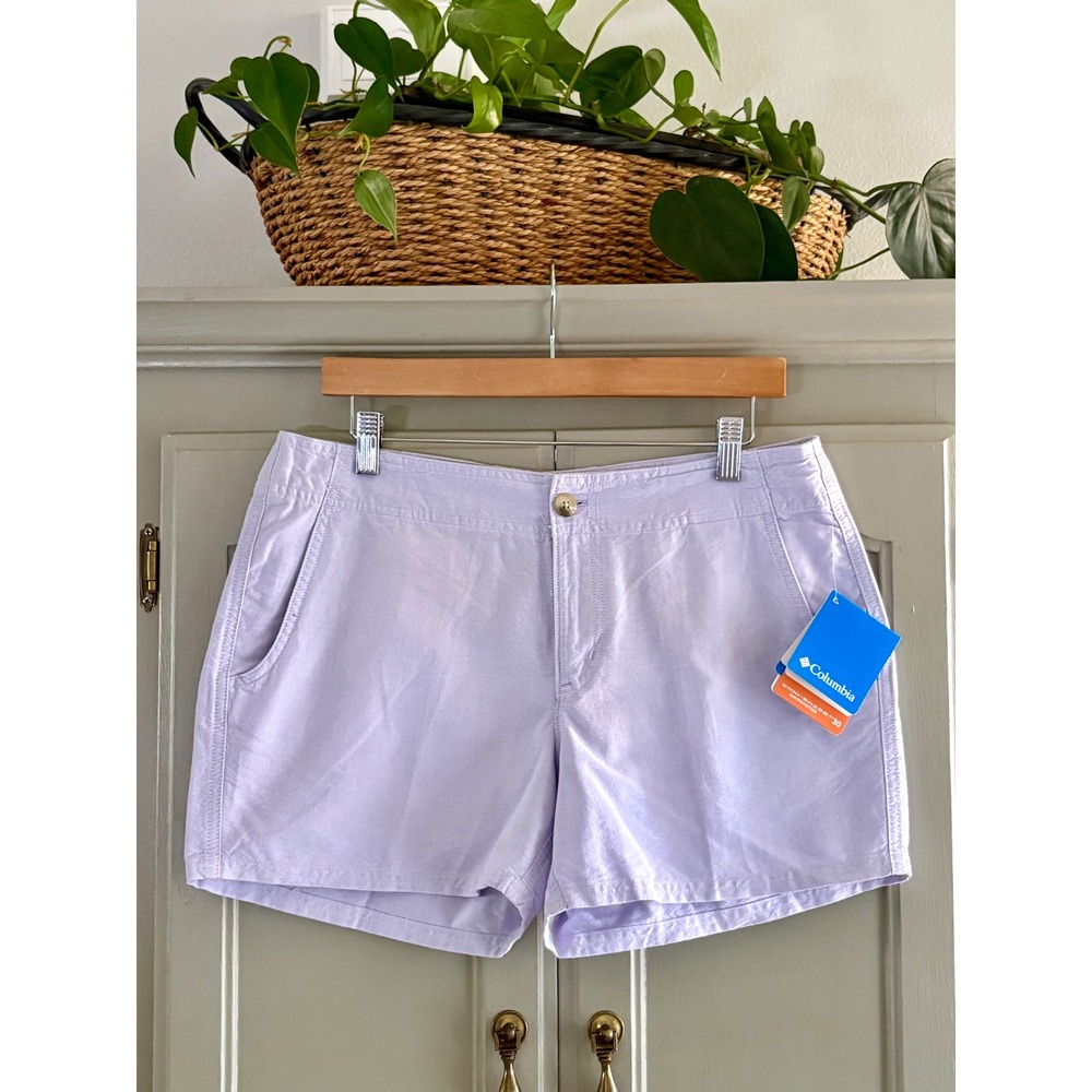 Columbia Carnelian Bay Women's Shorts |Size 10 | Lavender PFG Omni-Shade‎ Cotton